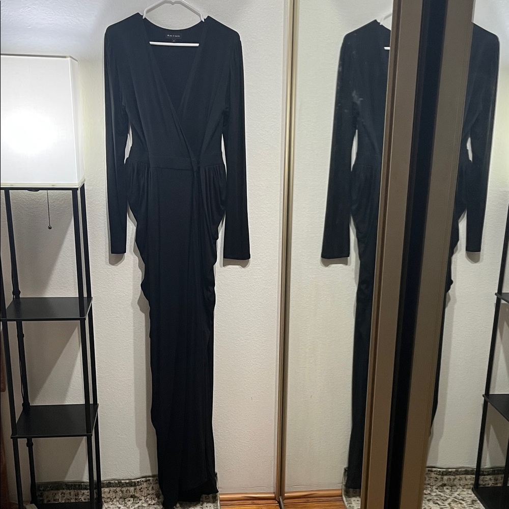 Rayan Black Long Sleeve Dress